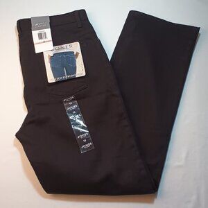 NWT Jones Sport Denim Jeans Size 12 Mid Rise Straight Leg Black Color